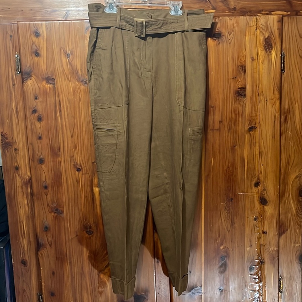 Rachel Zoe brown linen pants